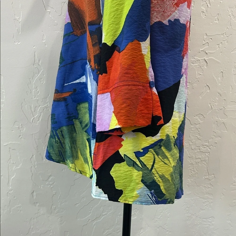 Ali Miles Multicolor Abstract Button Down Shirt NWT - Picture 8 of 11